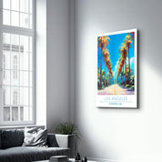 Los Angeles 2-California USA-Travel Posters | Glass Wall Art - Artdesigna