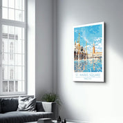 St. Marks Sqaure 2-Venice Italy-Travel Posters | Glass Wall Art - Artdesigna