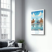 Louvre-Paris France-Travel Posters | Glass Wall Art - Artdesigna