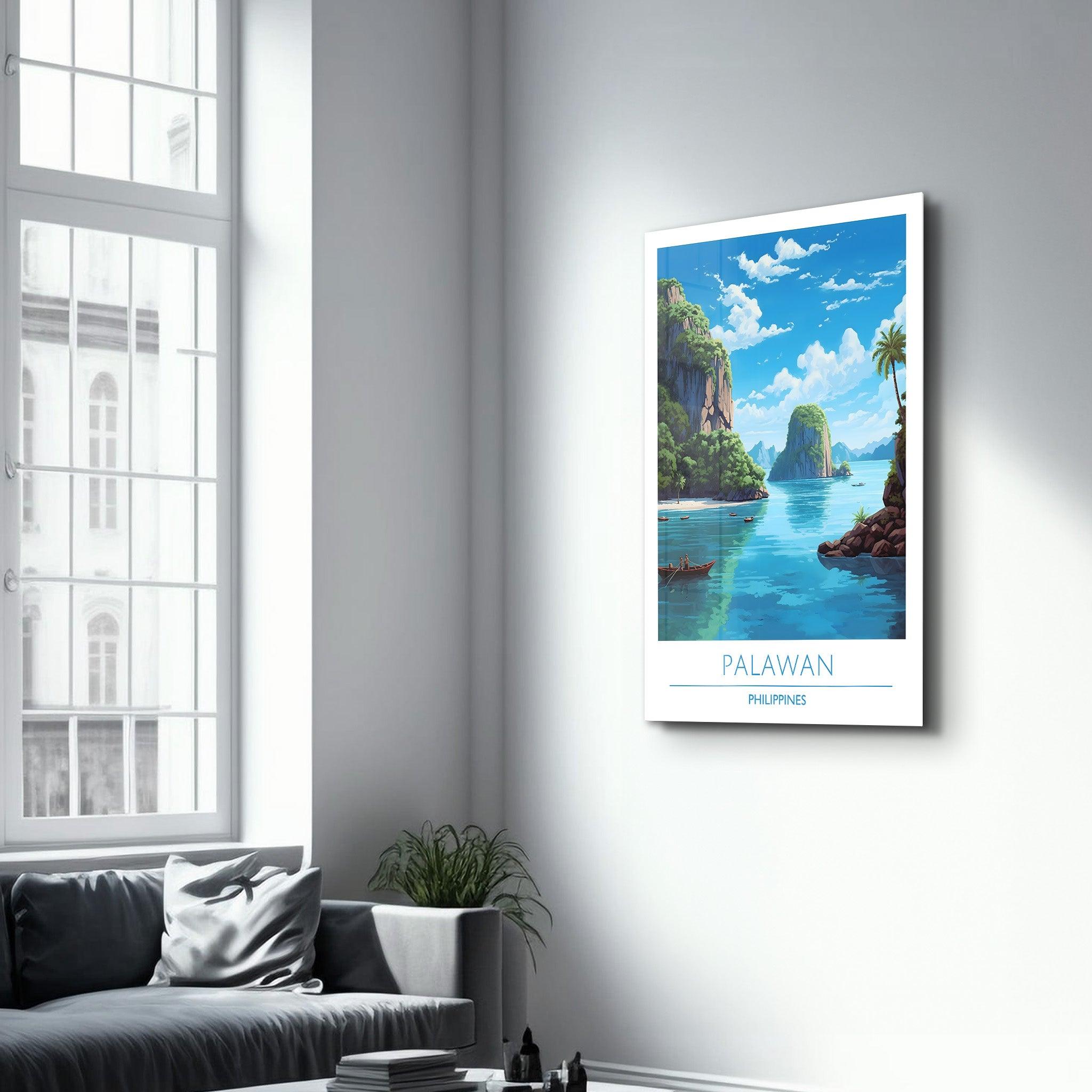 Palawan Philippines-Travel Posters | Glass Wall Art - Artdesigna