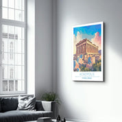 Acropolis-Athens Greece-Travel Posters | Glass Wall Art - Artdesigna