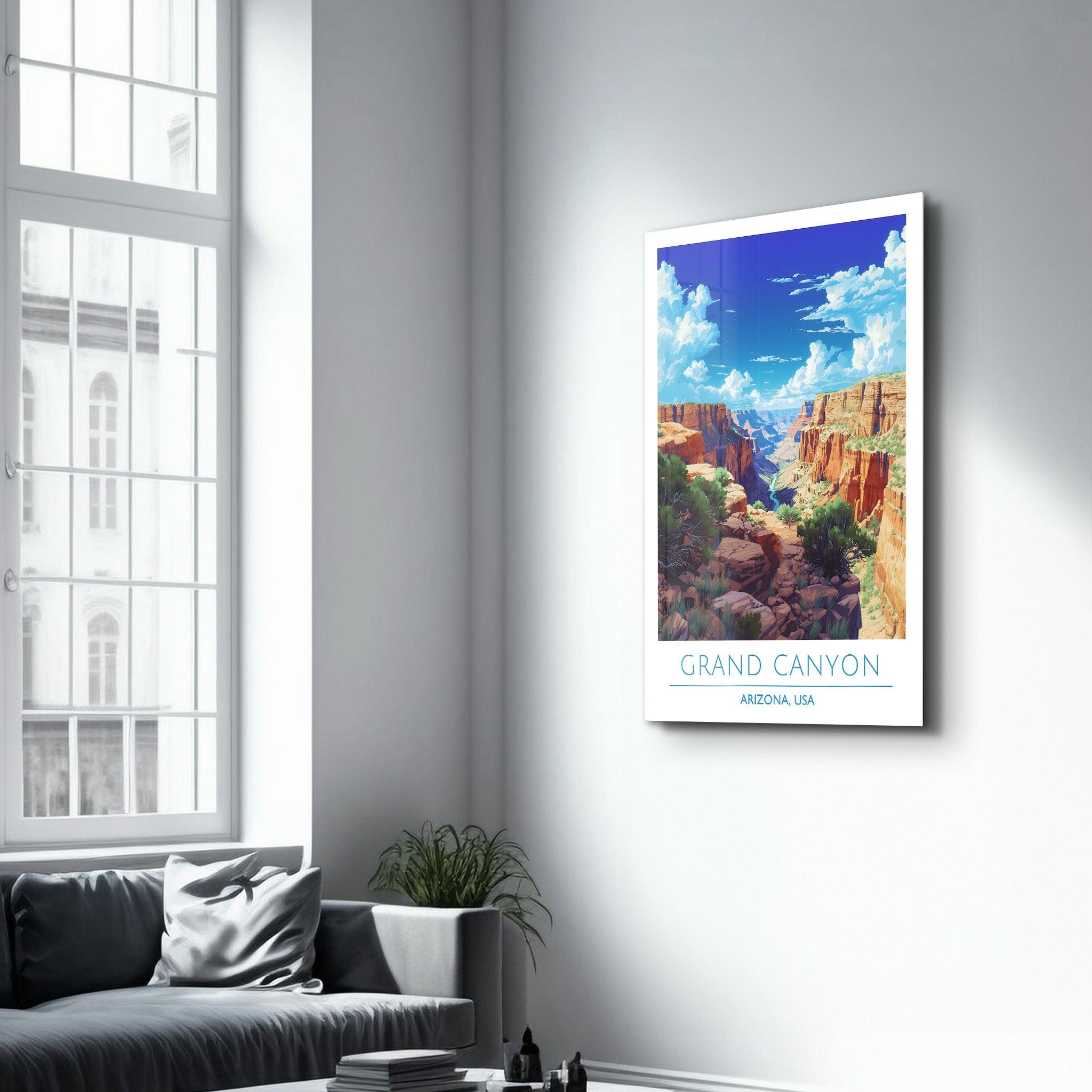 Grand Canyon 2-Arizona USA-Travel Posters | Glass Wall Art - Artdesigna