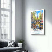 Amsterdam The Netherland 2-Travel Posters | Glass Wall Art - Artdesigna