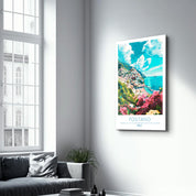 Positano Italy 2-Travel Posters | Glass Wall Art - Artdesigna