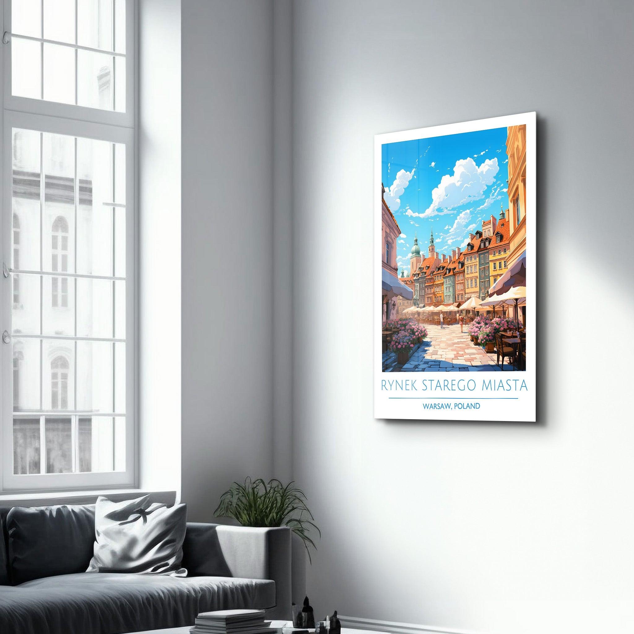 Rynek Starego Miasta-Warsaw Poland-Travel Posters | Glass Wall Art - Artdesigna