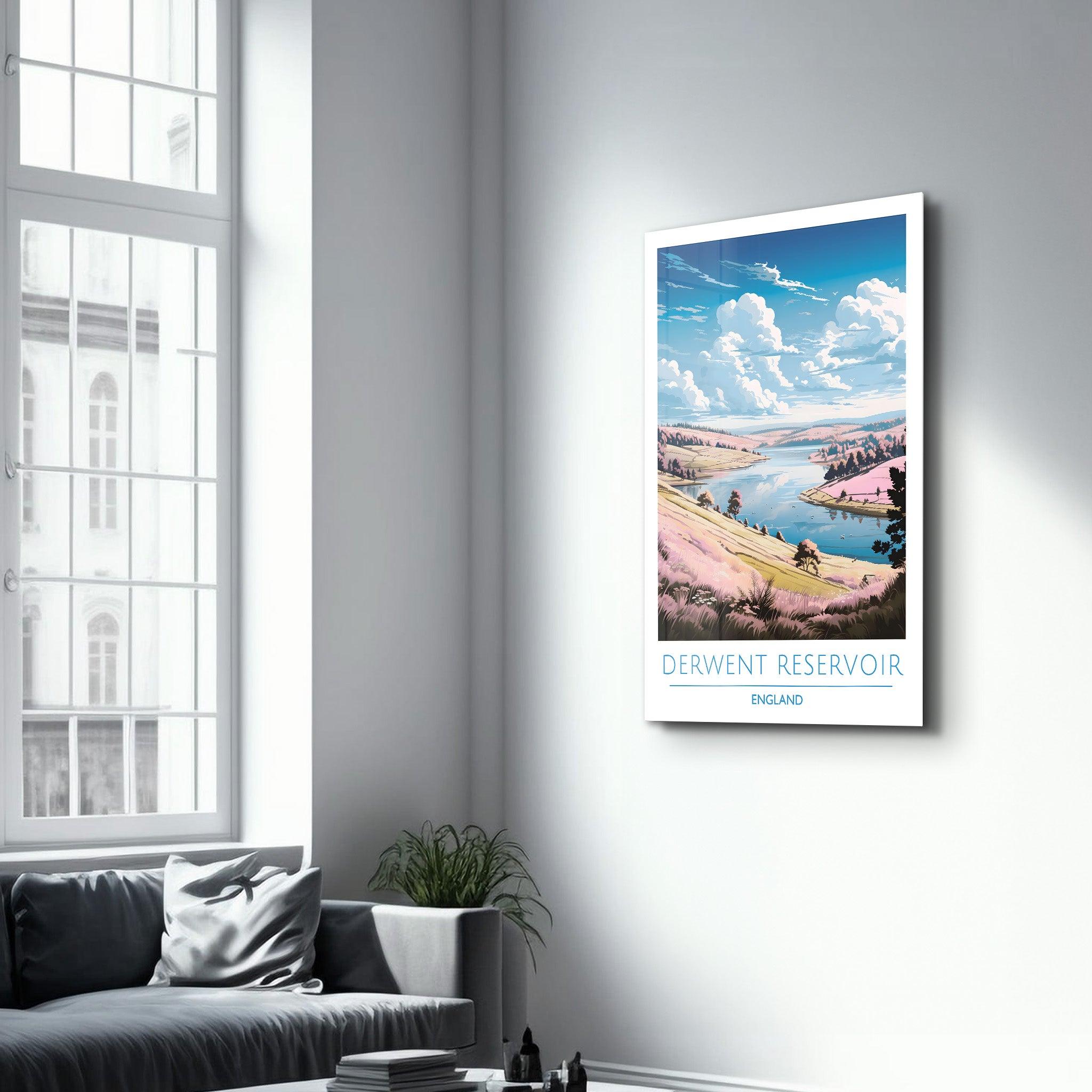 Derwent Reservoir England-Travel Posters | Glass Wall Art - Artdesigna