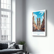 Reims Cathedral France-Travel Posters | Glass Wall Art - Artdesigna