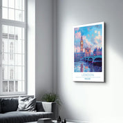 London England 4-Travel Posters | Glass Wall Art - Artdesigna