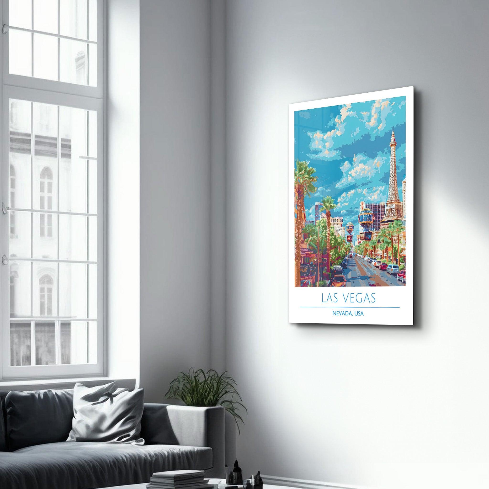 Las Vegas-Nevada USA 2-Travel Posters | Glass Wall Art - Artdesigna