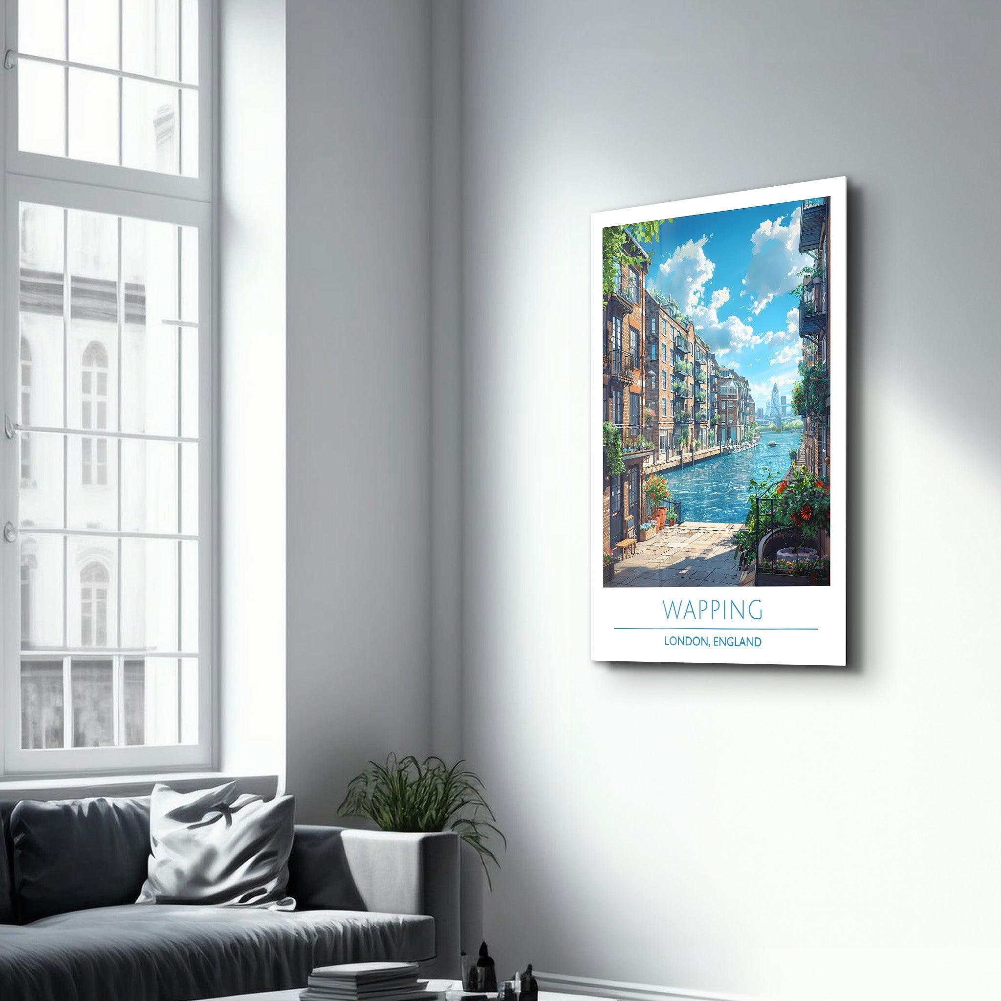 Wapping 2-London England-Travel Posters | Glass Wall Art - Artdesigna