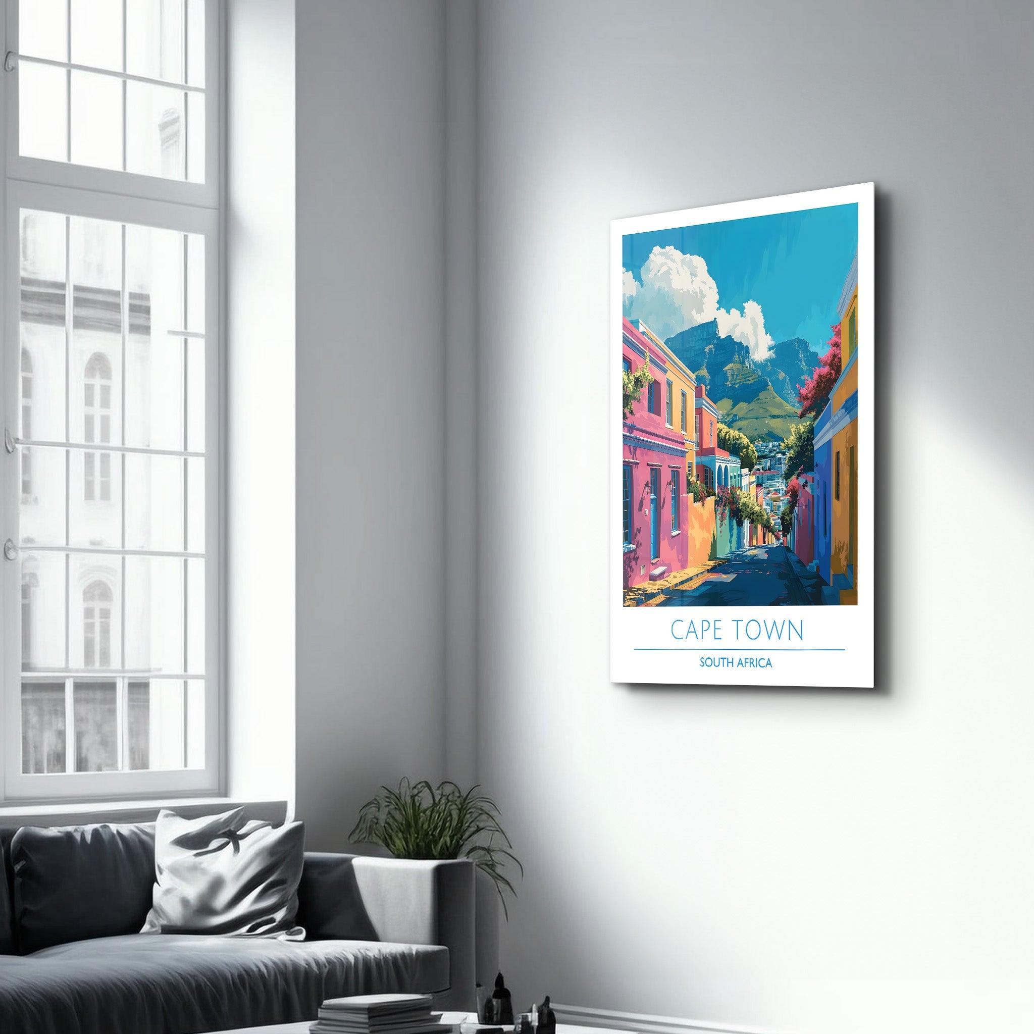 Cape Town South Africa-Travel Posters | Glass Wall Art - Artdesigna