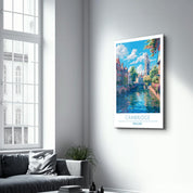 Cambridge England-Travel Posters | Glass Wall Art - Artdesigna