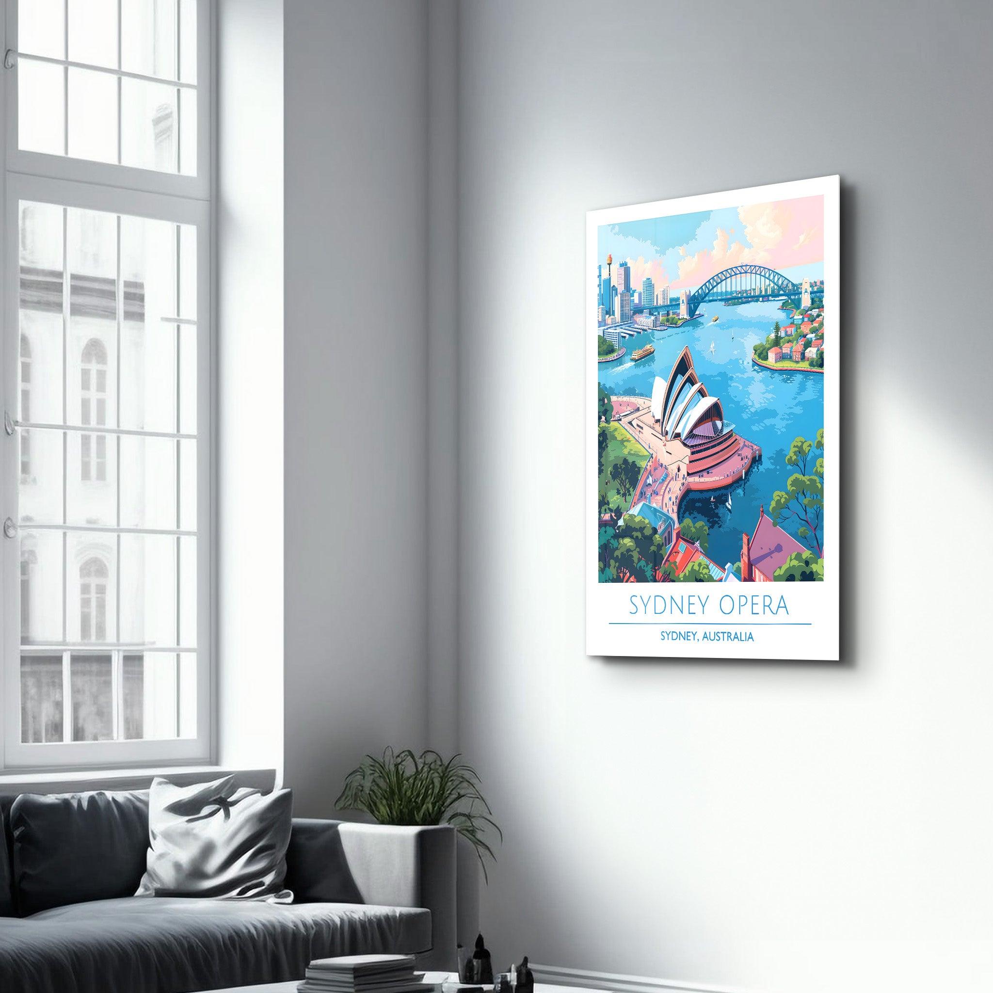 Sydney Opera Australia 2-Travel Posters | Glass Wall Art - Artdesigna