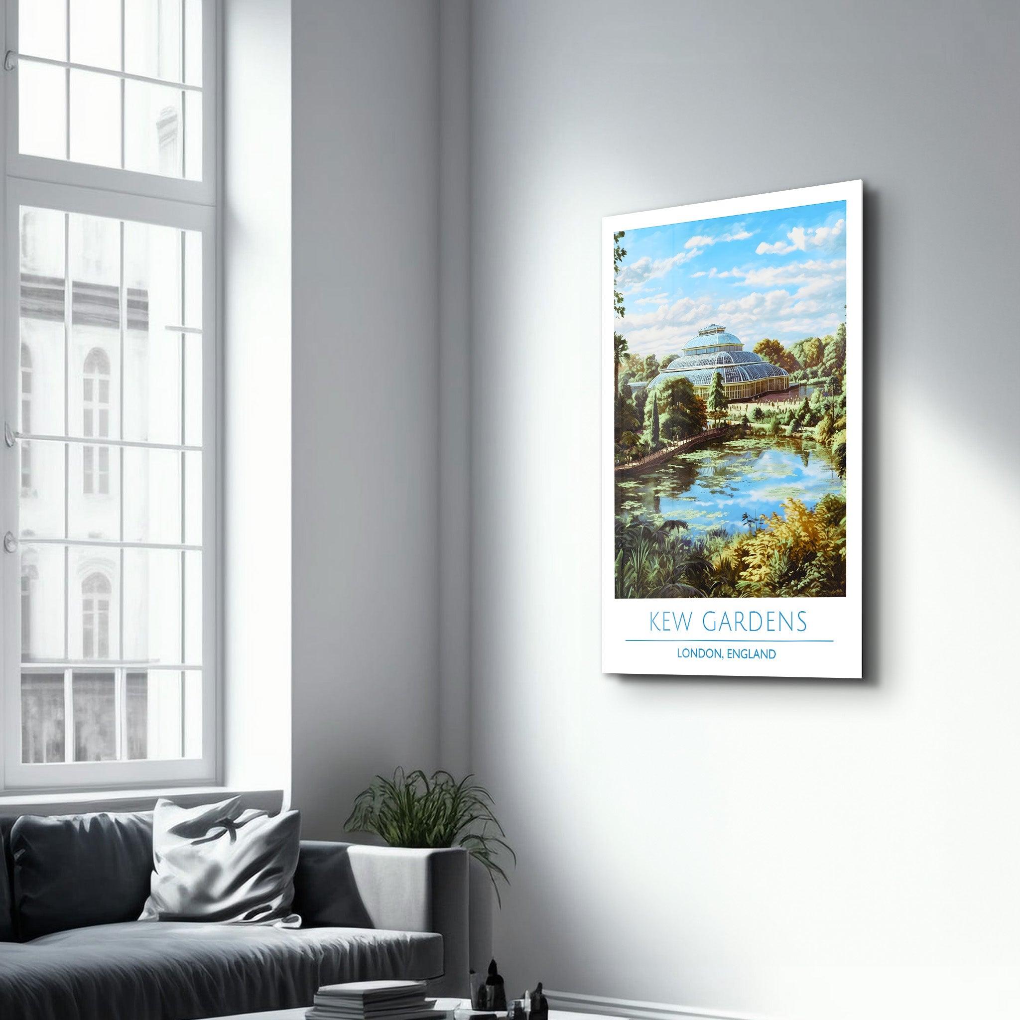 Kew Gardens-London England-Travel Posters | Glass Wall Art - Artdesigna