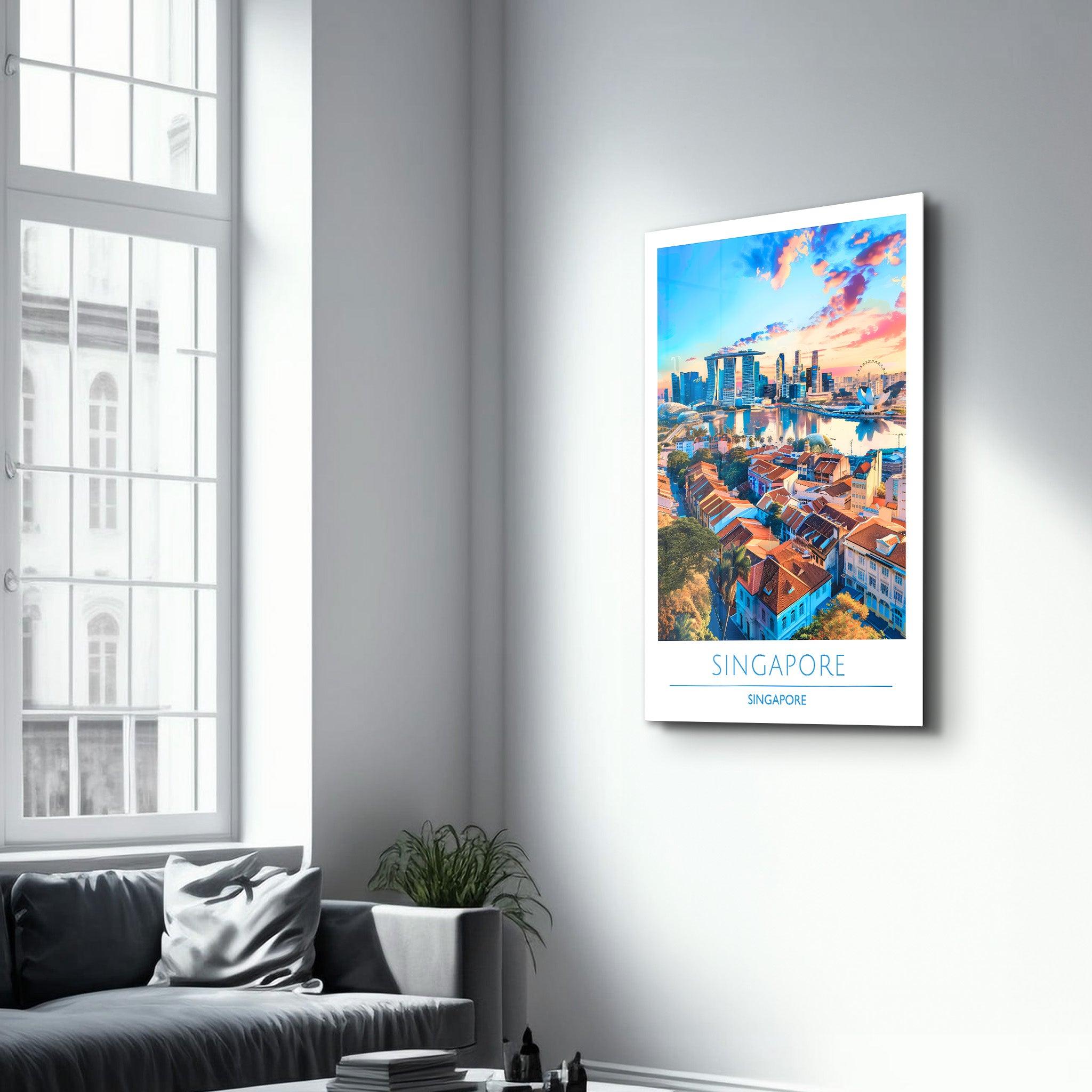 Singapore Singapore-Travel Posters | Glass Wall Art - Artdesigna