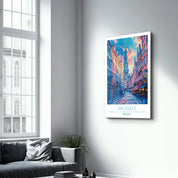 Brussels Belgium 2-Travel Posters | Glass Wall Art - Artdesigna