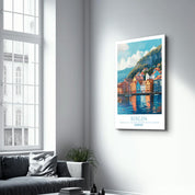 Bergen Norway 2-Travel Posters | Glass Wall Art - Artdesigna