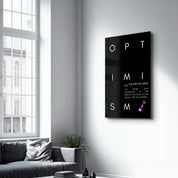 Optimism - Glass Wall Art - Artdesigna