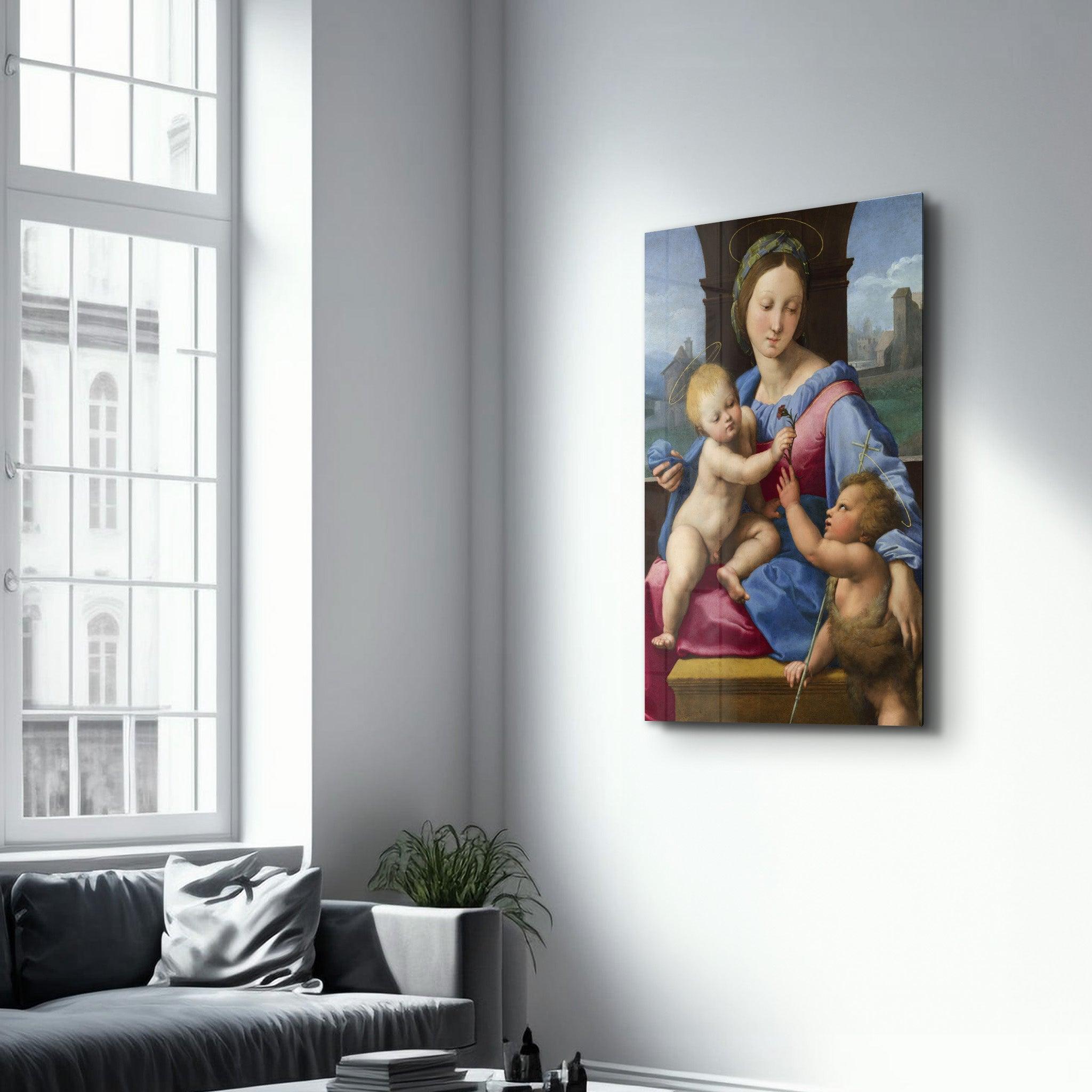 Raphael's The Garvagh Madonna (1509–1510) | Glass Wall Art - Artdesigna