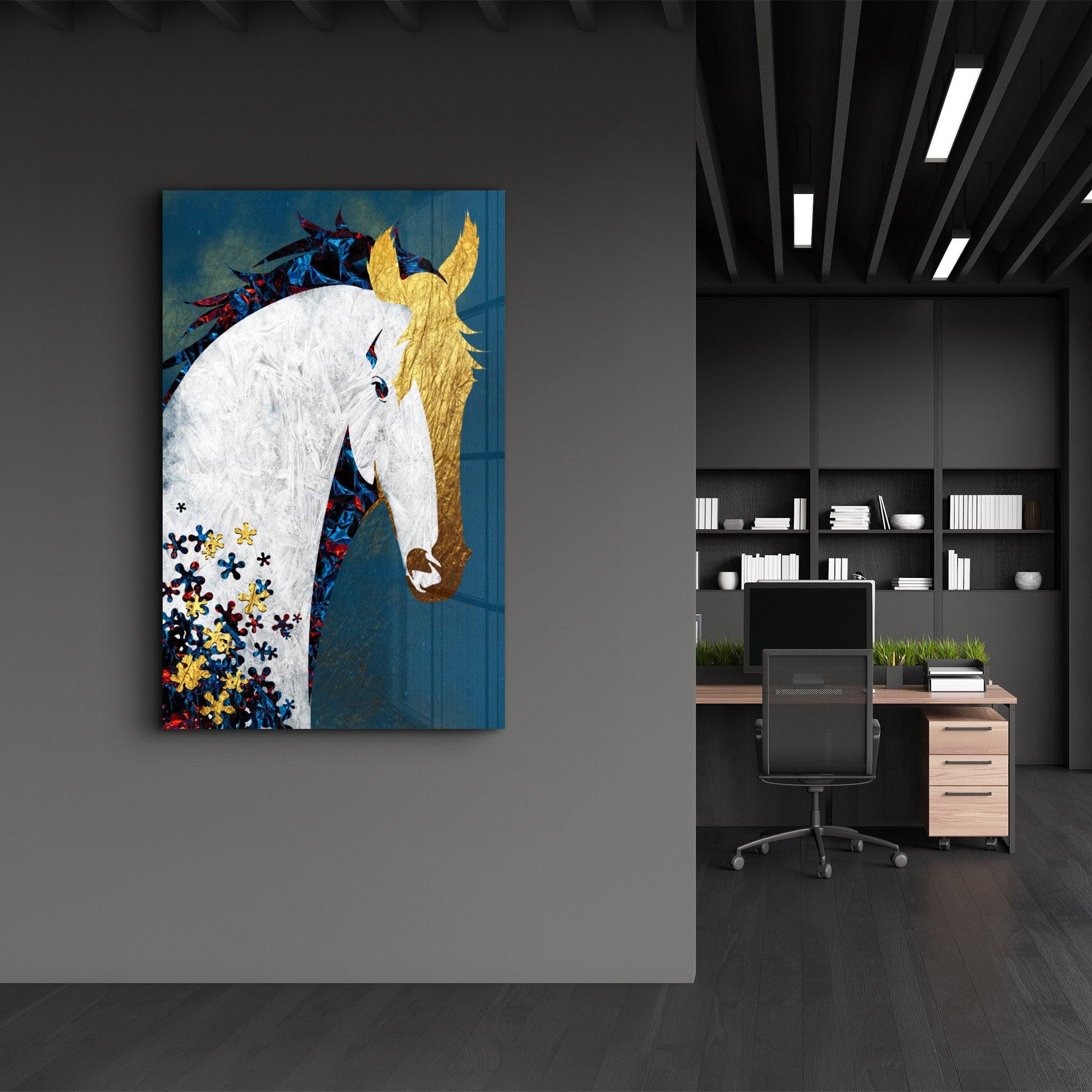 King's Horse | Glass Wall Art - Artdesigna