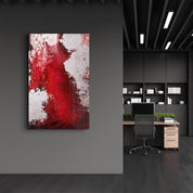 Bird's Eye In Red V3 | Glass Wall Art - Artdesigna