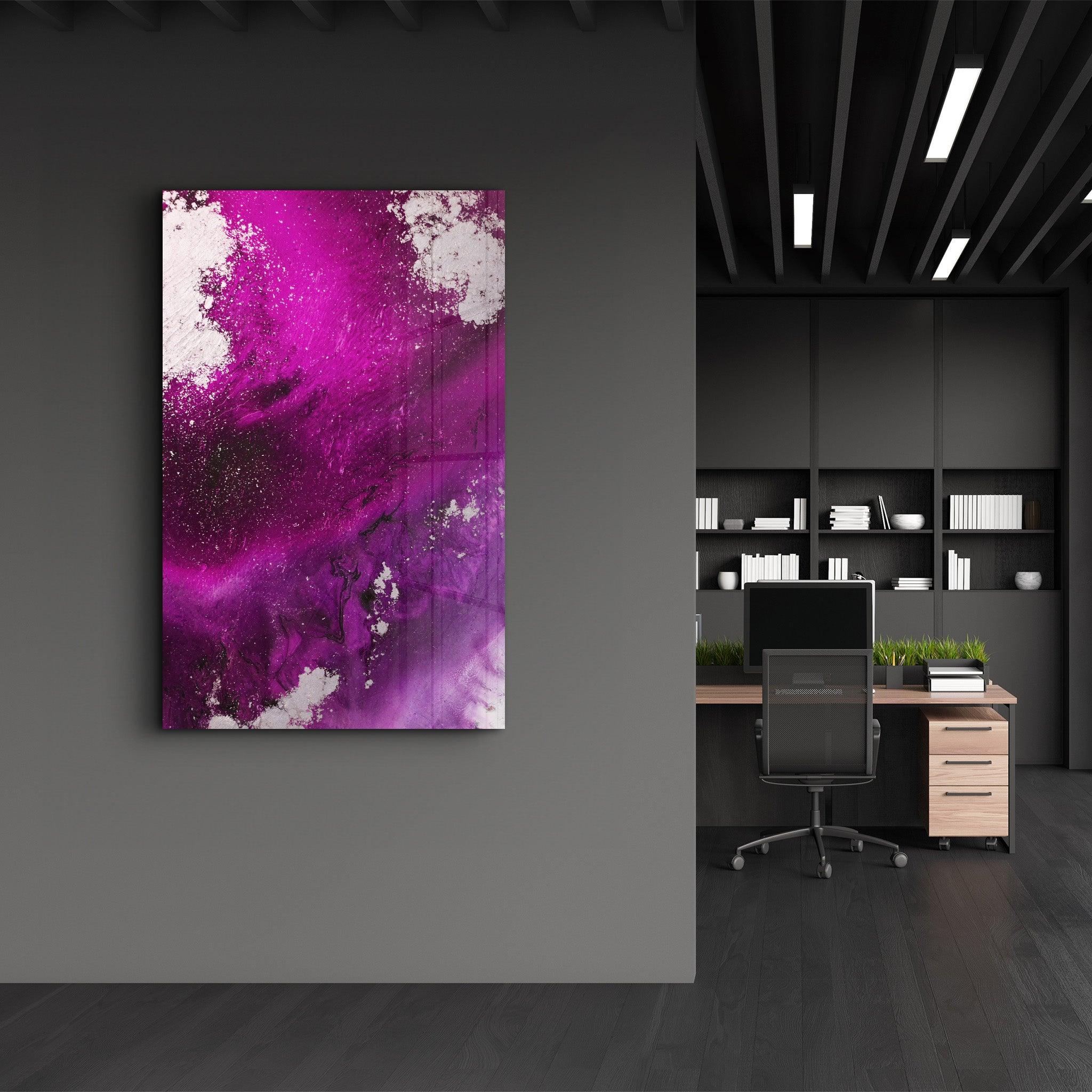 Bird's Eye In Purple V3 | Glass Wall Art - Artdesigna