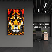 The Big Cat | Glass Wall Art - Artdesigna