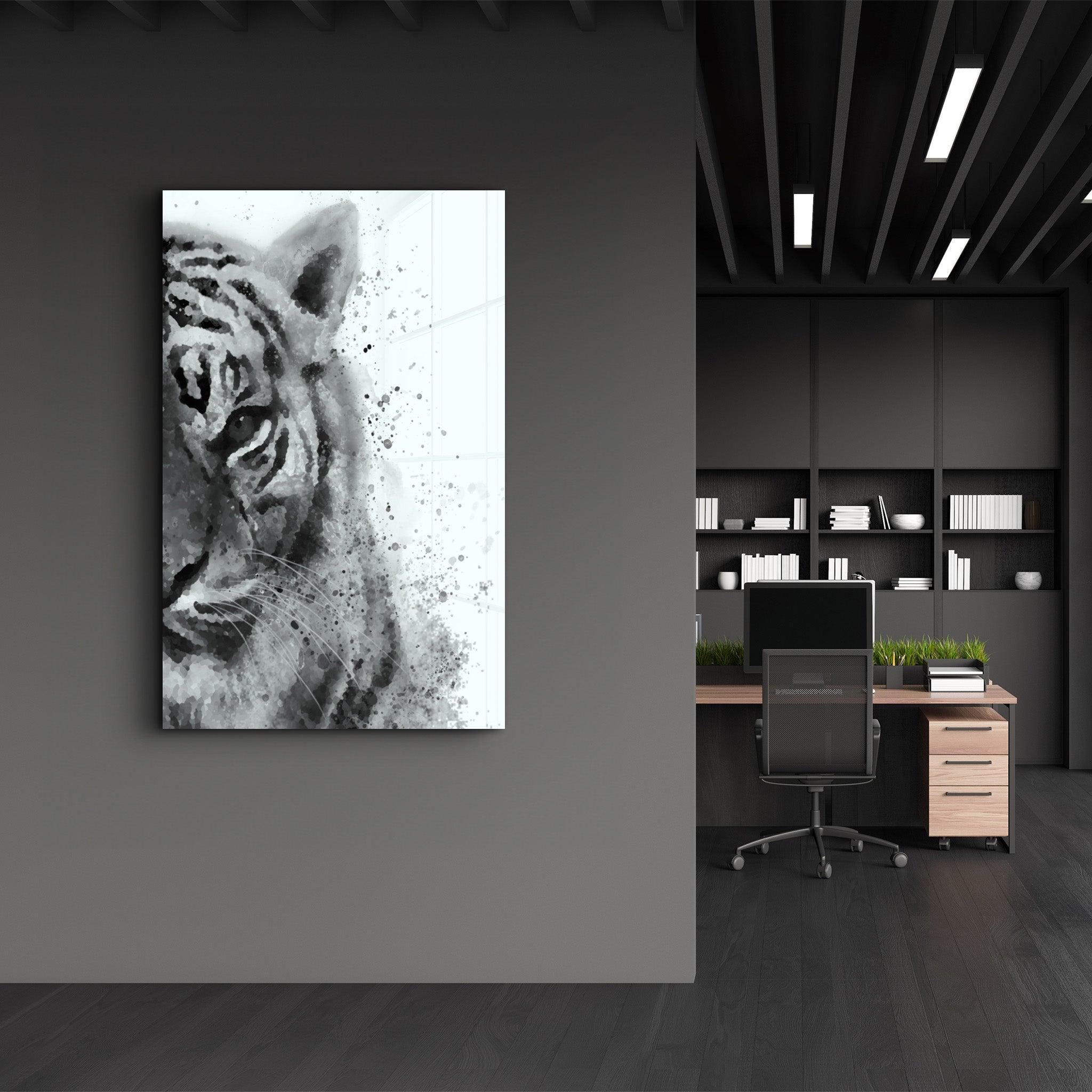 Tiger 6 | Glass Wall Art - Artdesigna