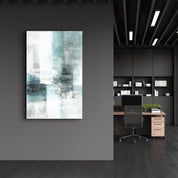 Textured Calm | Glass Wall Art - Artdesigna