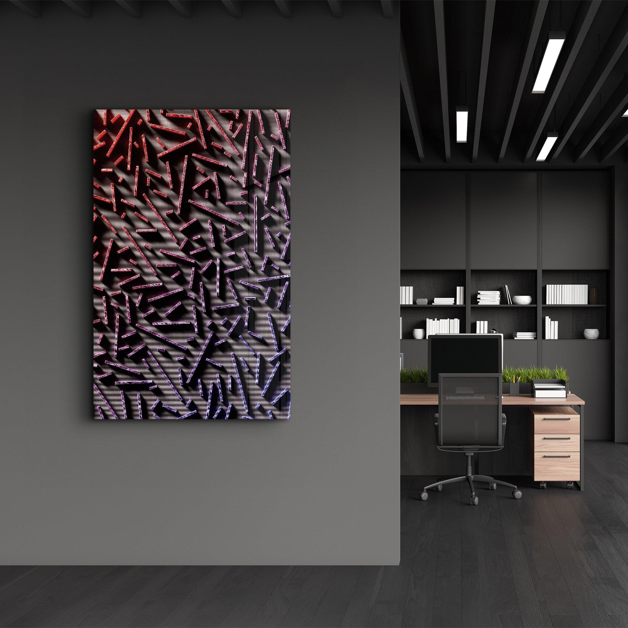 Pixel Sticks | Designer's Collection Glass Wall Art - Artdesigna