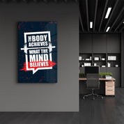 Body and Mind | Motivational Glass Wall Art - Artdesigna