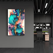 Colorwaves | Glass Wall Art - Artdesigna