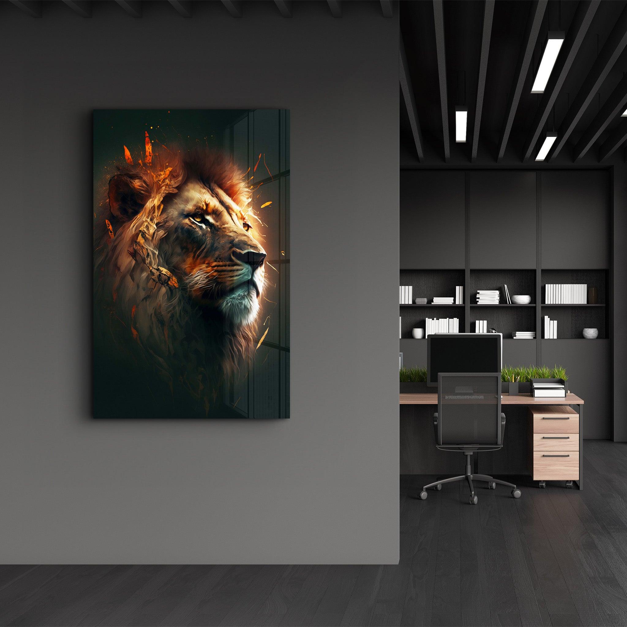 Fire Lord | Secret World Collection Glass Wall Art - Artdesigna