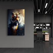 Mr. Tiger | Secret World Collection Glass Wall Art - Artdesigna