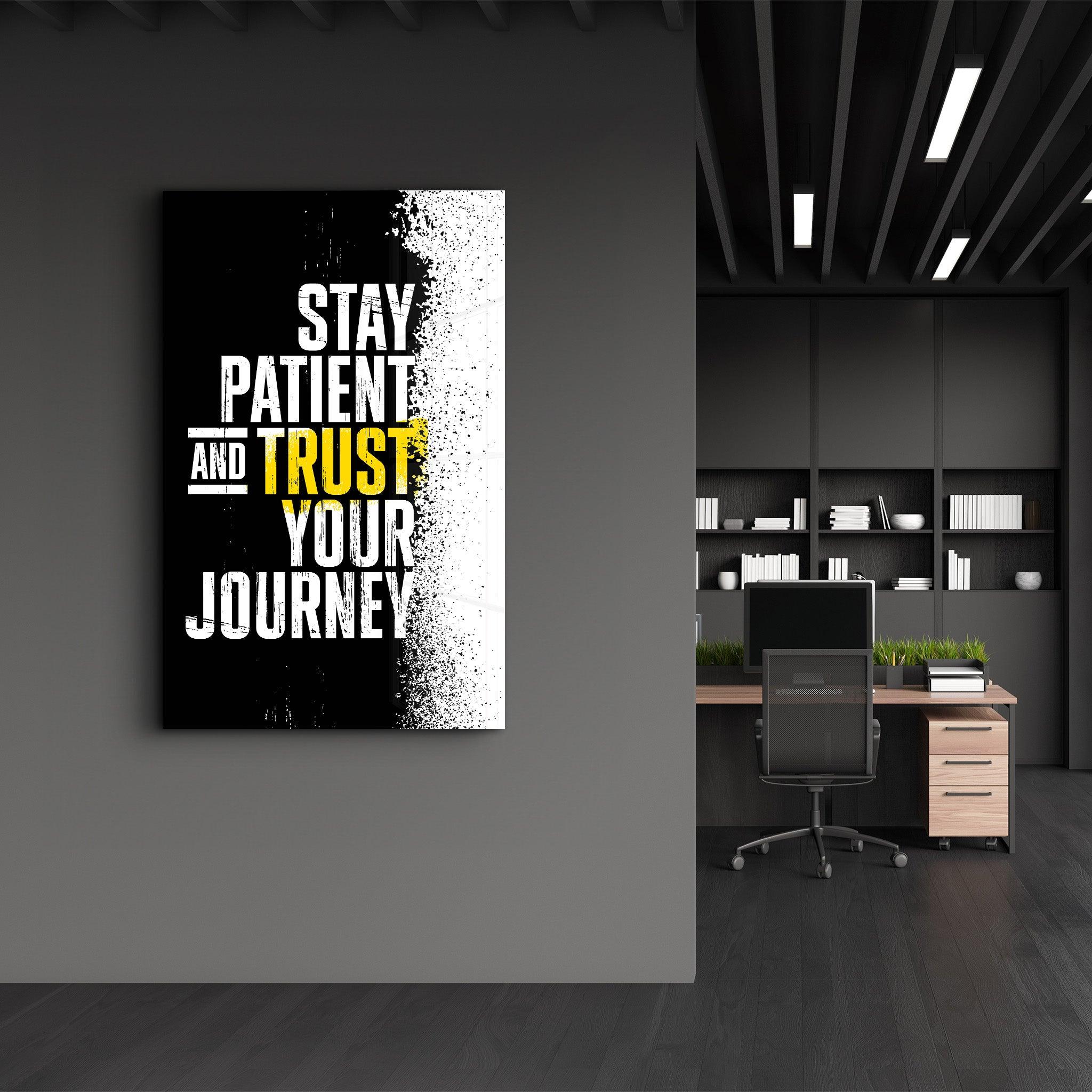 Stay Patient | Designer's Collection Glass Wall Art - Artdesigna