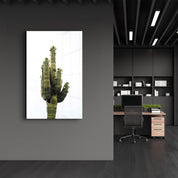 Giant Cactus | Glass Wall Art - Artdesigna