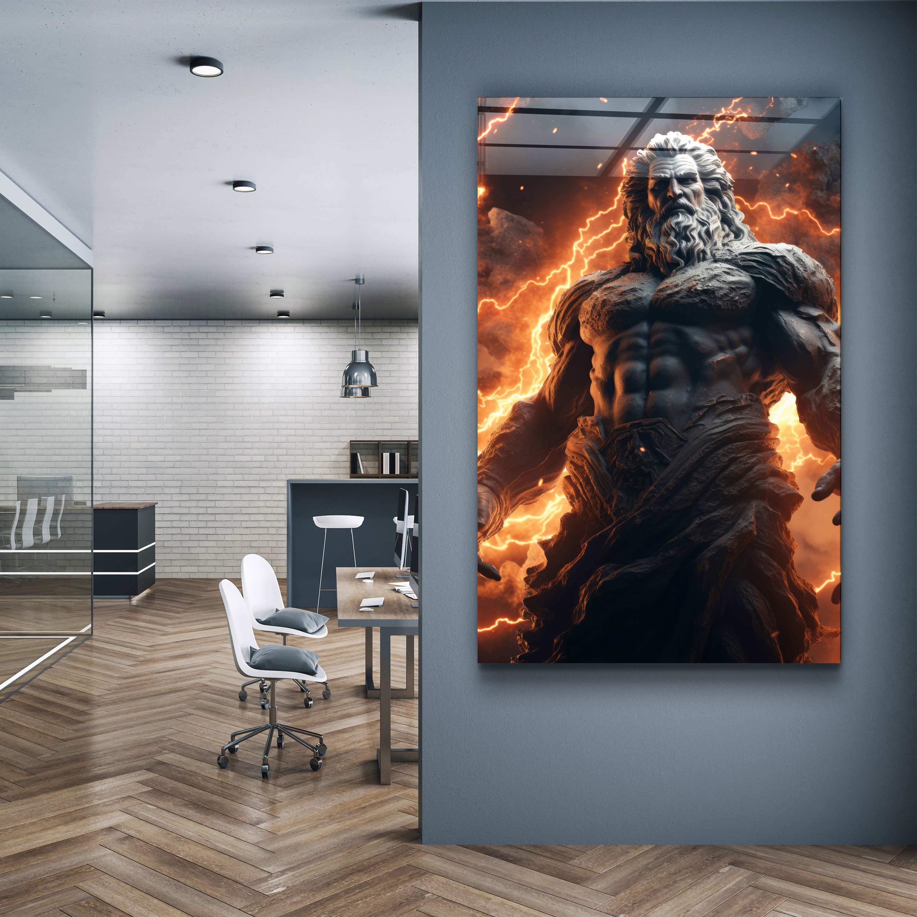 Zeus' Fire | Designers Collection Glass Wall Art - Artdesigna