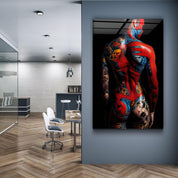 Tattooed Body 3 | Designers Collection Glass Wall Art - Artdesigna