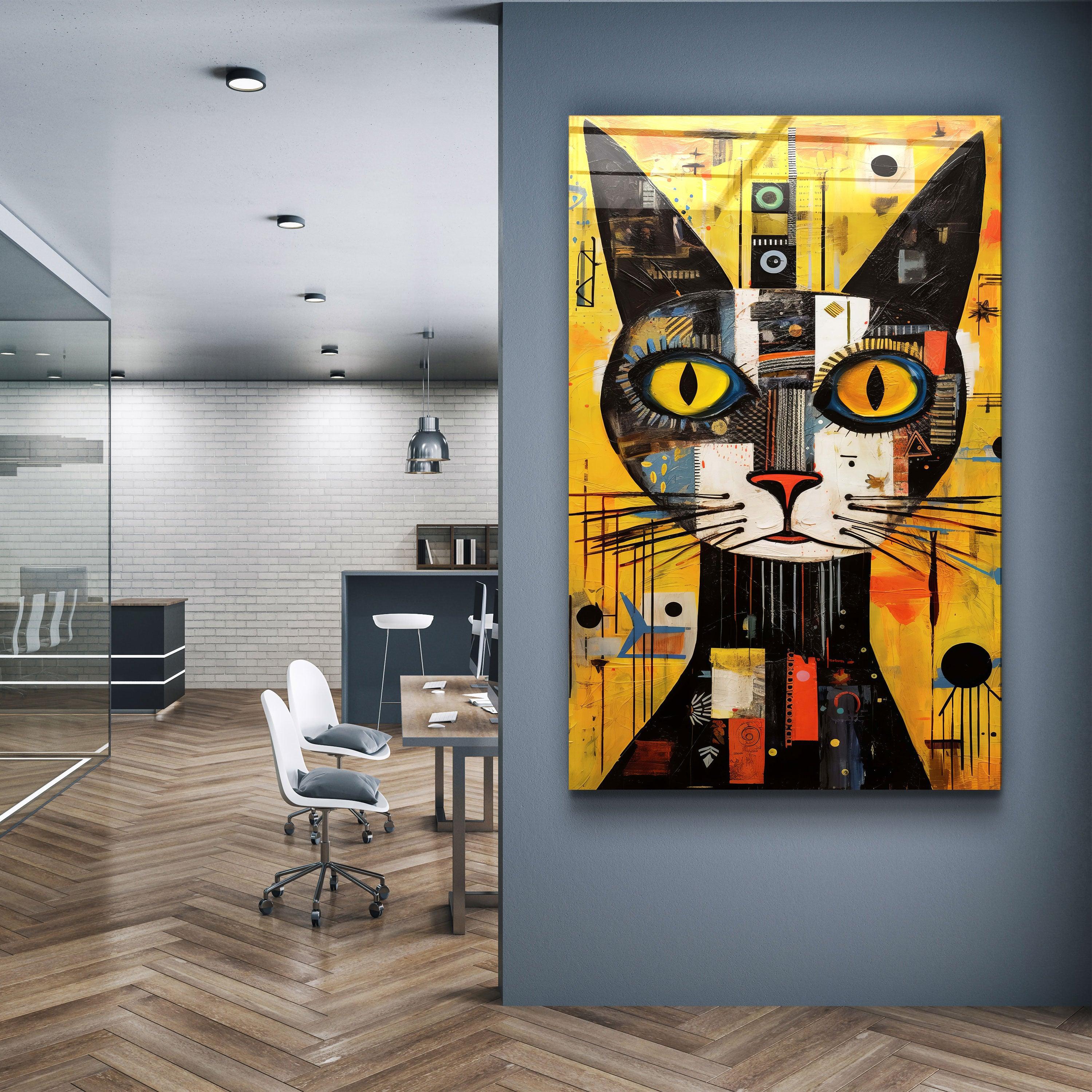 Egyptian Cat・Designers Collection Glass Wall Art - Artdesigna