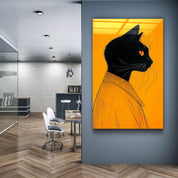 Cat | Designers Collection Glass Wall Art - Artdesigna