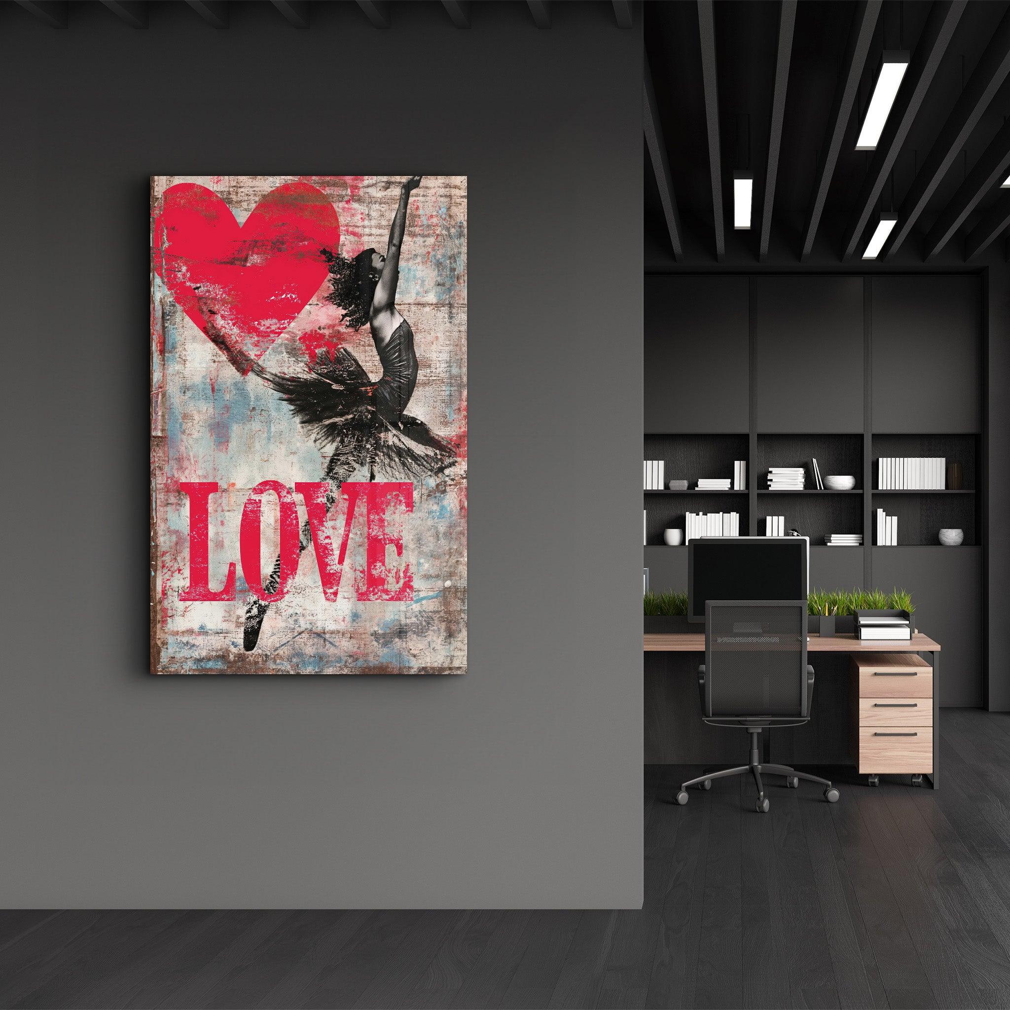 Love Banksy Style | Designers Collection Glass Wall Art - Artdesigna