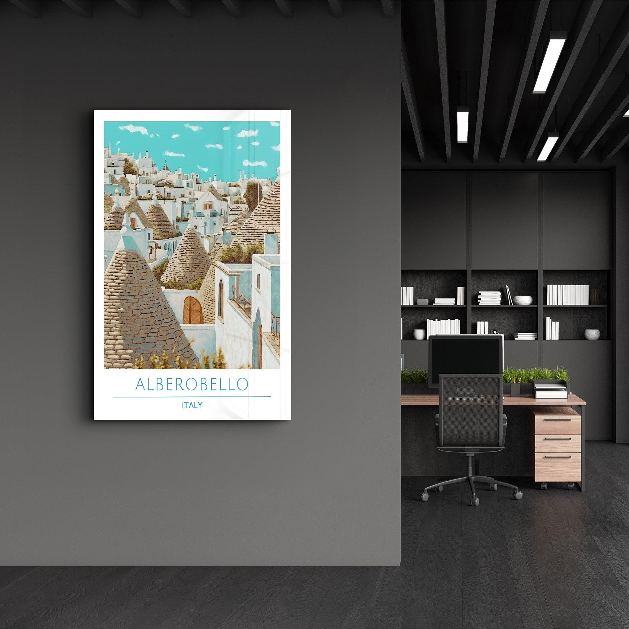 Alberobello Italy-Travel Posters | Glass Wall Art - Artdesigna