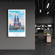 Cologne Germany-Travel Posters | Glass Wall Art - Artdesigna