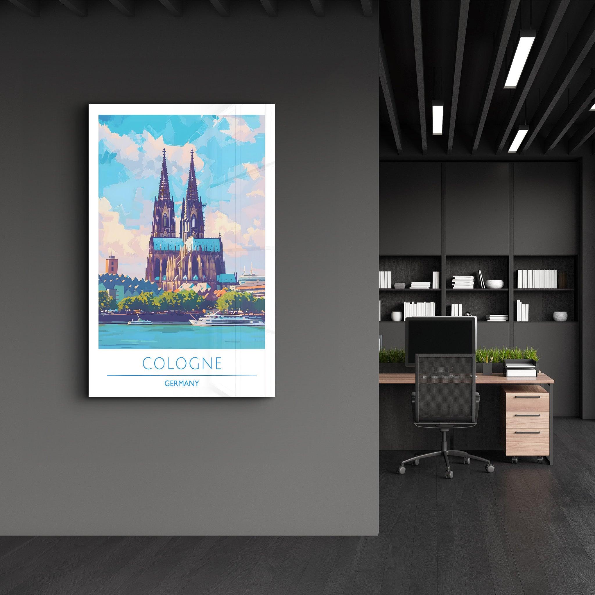 Cologne Germany-Travel Posters | Glass Wall Art - Artdesigna