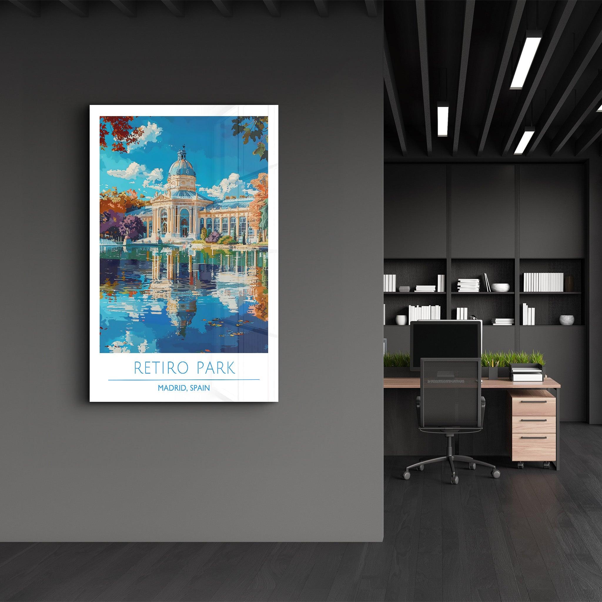 Reitro Park-Madrid Spain-Travel Posters | Glass Wall Art - Artdesigna