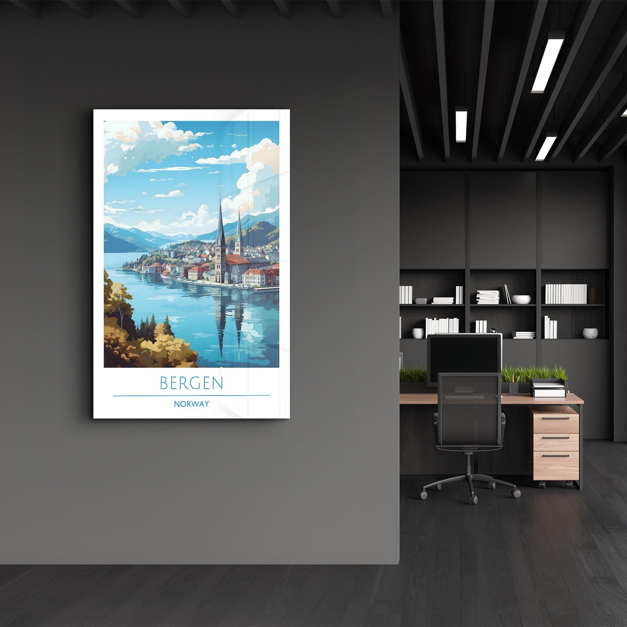 Bergen Norway 1-Travel Posters | Glass Wall Art - Artdesigna