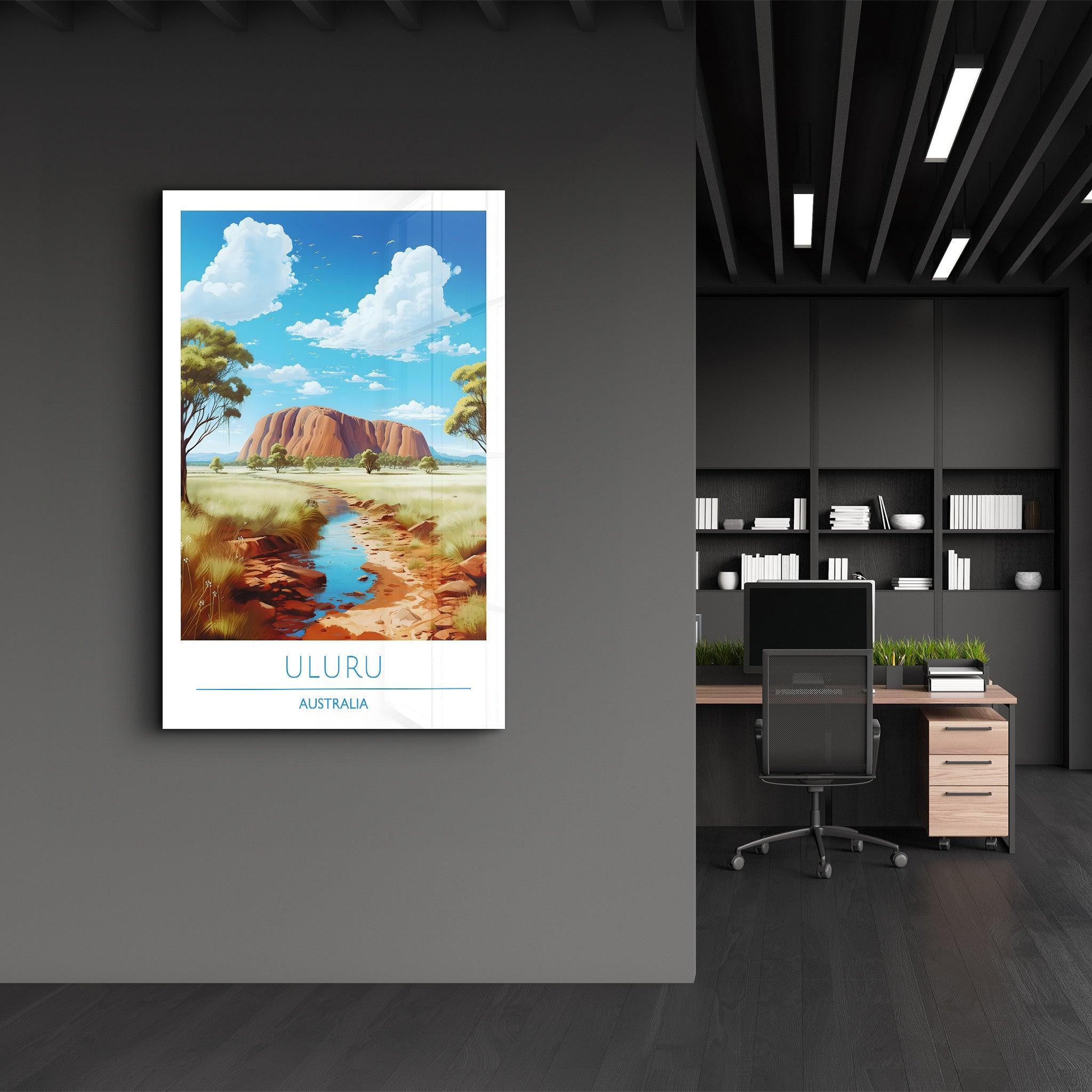 Uluru Australia-Travel Posters | Glass Wall Art - Artdesigna