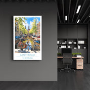 Amsterdam The Netherland 2-Travel Posters | Glass Wall Art - Artdesigna