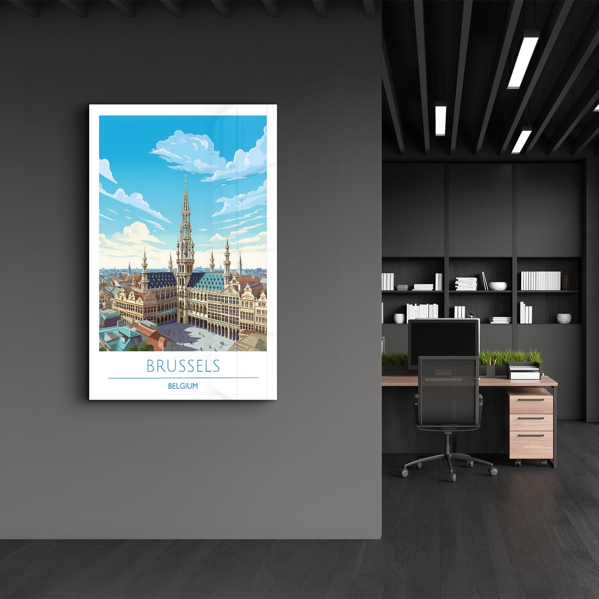 Brussels Belgium 1-Travel Posters | Glass Wall Art - Artdesigna