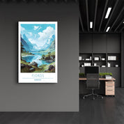 Fjords Norway-Travel Posters | Glass Wall Art - Artdesigna